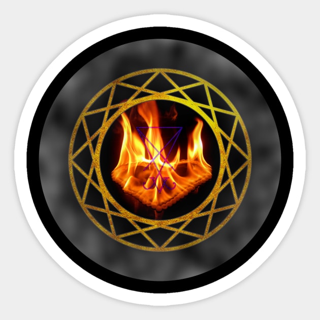 Burning Heart Sticker by TheBadDudeBelow